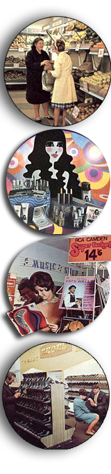 A glimpse of 1967 at Woolworths - Baby Doll cosmetics and Camden Super Budget LPs for 14/6d (72½p)