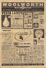 Click to open a larger view of this full page newspaper advertisement for electrical products from Ward and Goldstone in the Woolworths Golden Jubilee Sale in 1959. This was the first major, sustained press campaign by Woolworths