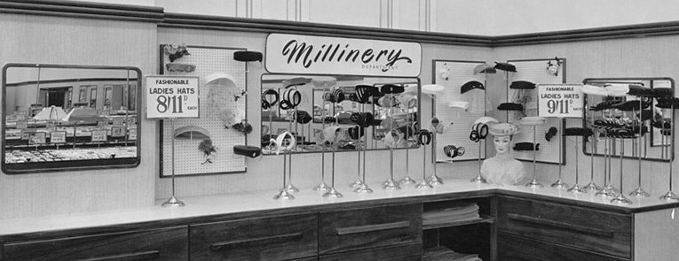 Woolworth's experimented with a hat department in some of their largest stores in the Fifties
