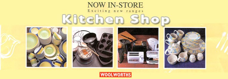 New Kitchen Shops were introduced into the larger stores, with new contemporary designs of china and glass, cookwares and appliances.