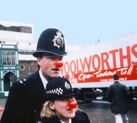 Woolworths sponsored the first ever 'Red Nose Day' on Friday 10 March 1988