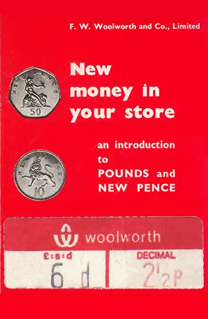 After a thousand years of duodecimal currency, with twelve pennies in a shilling and twenty shillings in a pound, the British Governmnent announced plans in 1968 to switch to decimal currency with one hundred pennies instead of 240 pennies in a pound. Every cash register in the country would have to be adapted or replaced.  British Woolworth was very badly positioned for the change, because it still had not adopted self-service in the great majority of its stores, meaning it had far more tills than its competitors.