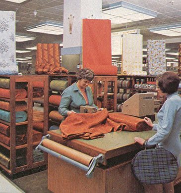 Fabric by the yard from the shelves of Woolworth's Harlow in 1969