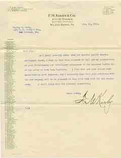 Fred Kirby wrote personal letters to all of his management thanking them for their service and wishing them well for the future. He was very sad that he would lose his daily contact with his team. (With thanks to Mr Scott Oakford)