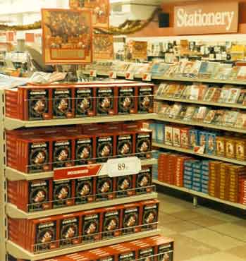 A smart display of Christmas Cards at the F. W. Woolworth store in Rushey Green, Catford, London in 1983  (Image: with thanks to Mr. Andy Hayzelden)