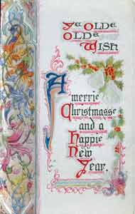 An original Christmas Card from before World War I, selected by Frank W. Woolworth for his British stores