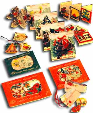 Pre-packed Woolworth Christmas Cards and Tags from the 1930s